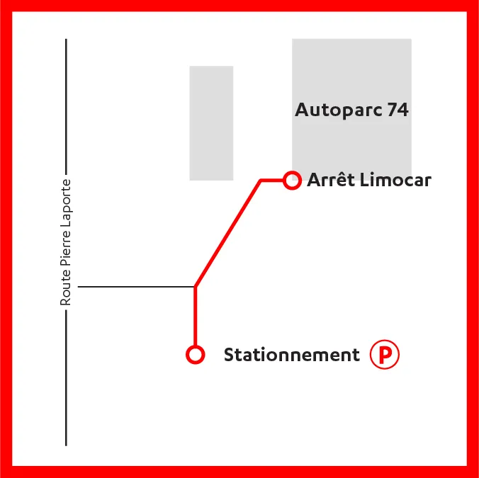 Emplacement arrêt Bromont